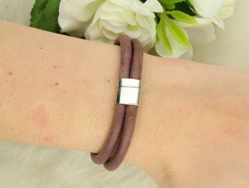 Outlet Ti Sento Bransoletka Srebrna Damska 2759MA F – Fioletowa Skóra zapięcie.jpg